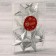 Christmas tree decoration "Stars Grace" (set 6 pcs) 6x6 cm, silver