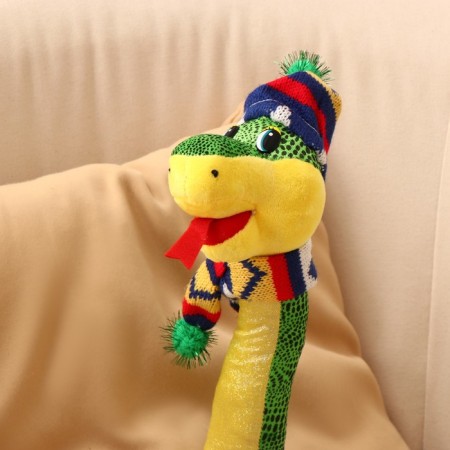 Soft toy "Snake", winter, 91 cm-2