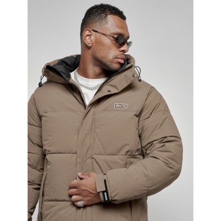 Male winter jacket, size 52, brown color-10