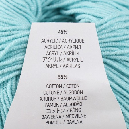 Yarn "Jeans" 55% cotton, 45% acrylic 160m/50g (81 St. Biryuza)-3
