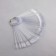 Palette for varnishes on a ring, 50 nails, oval shape, transparent color