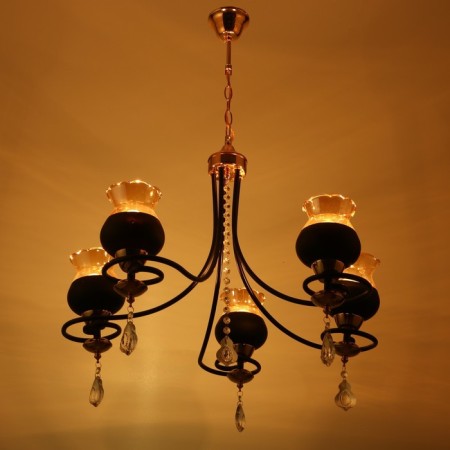 Lyra chandelier 5he27 40w Black 60x60x85 cm Bayerlux-2