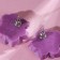 Earrings plastic "Blocked bud" radiance, purple color