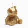 Candle decorative bear-border 7cm, golden