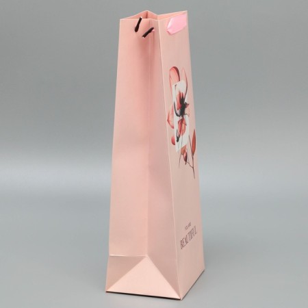 Gift Package Laminated for a bottle, packaging, You Are Beautiful, 13 x 36 x 10 cm-3