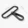 Metal carbine, 57 × 49 mm / 50 × 3.5 mm, 3 pcs, black color