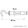 Anchor bolt bison, with a hook, yellow -preservated, 10x60 mm, 40 pcs