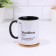 Name mug, sublimation "Drunk", black bottom