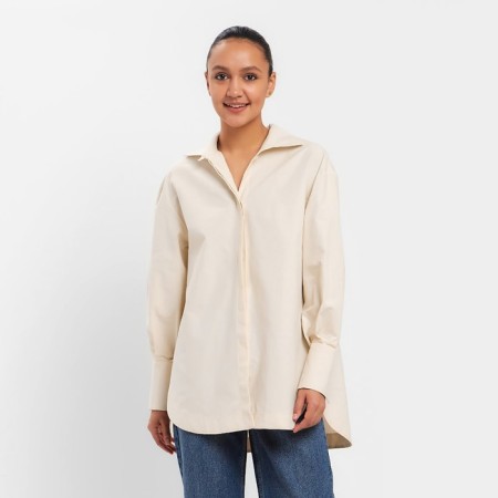 Women's shirt Minaku: Casual Collection Milk color, river 48