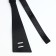 Women's belt, width 9.5 cm, clove buckle, black color