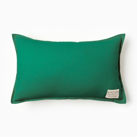 Ethel pillow, 30x50+1 cm, emerald, 100% cotton