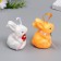 Decor suspension "Rabbit - shine, flower on the neck" set 2 pcs Mix 9 cm