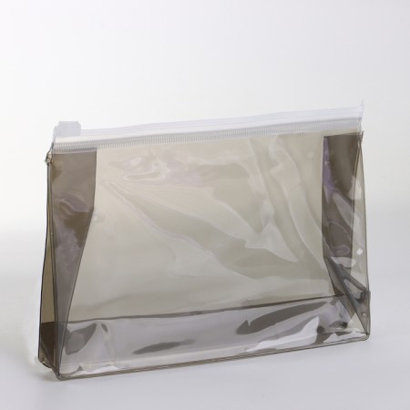 Cosmetic bag with a zip-butter, black color