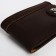 Male purse on a magnet, department for bills, for maps, brown color