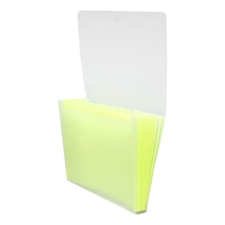 A4 cartridge folder on the 13 departments button, Erichkrause, Matt Neon, transparent plastic, mix-6