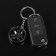Cartage keychain, disk, metal, dark chrome