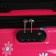 Small suitcase 20 "On a zipper, 4 wheels, pink color