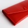 Women's wallet on the button, red color