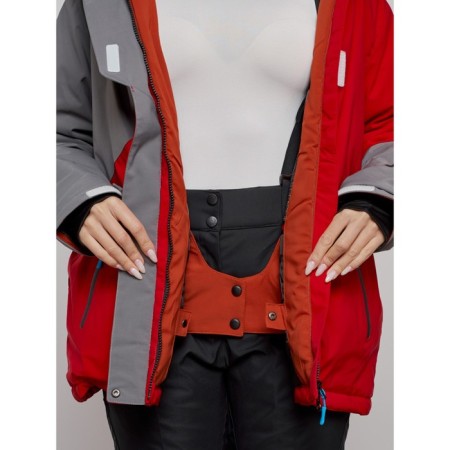Ski jacket women's winter, size 58, red color-14