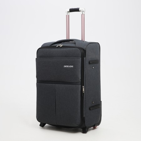 Small suitcase 24 "On the zipper, code castle, with extension, the color is gray
