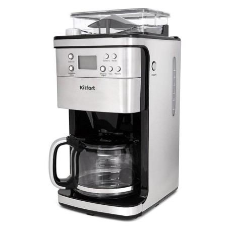Kofemashin KitFort KT-705, drip, 1000 watts, 1.5 l, silver-black