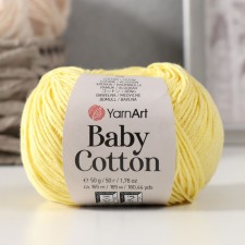 Пряжа "Baby cotton" 50% акрил 50% хлопок 165м/50гр (431 лимон)