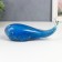 Souvenir Glass "Blue Whale" under the Muranian glass 9x7x20 cm