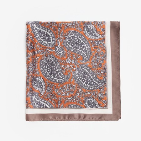 Women's scarf minku rr 70*70 cm, brown color-2
