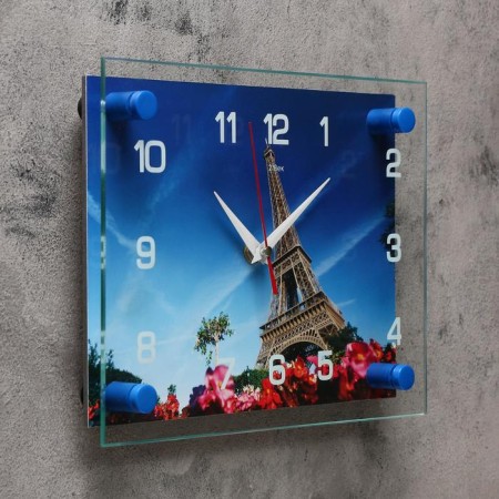 Watching clock, interior: city, "Eiffel Tower", 20x26 cm-1