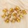 Jewelry decoration "Bells with stars and a bow" (set 12 pcs) 2 cm, gold