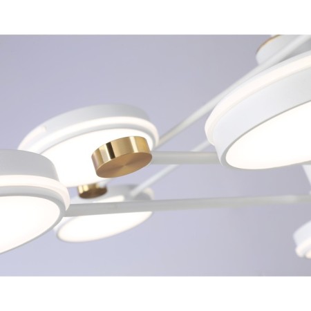 LED LED suspended Ambrella Light, Linetech, FL51642, 8XLED, 67 W, 5025LUM, 3000-6400K, white, gold.-4