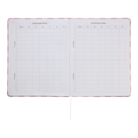 Universal diary for grade 1-11 Bear Collection, solid cover, artificial leather, silkography, lies, 80 g/m2-5