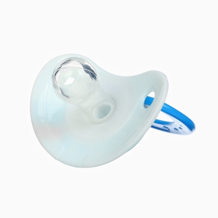 Set: nipple - a dummy with a crocodile holder, classic, +6 months, blue color-5
