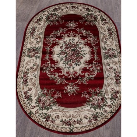 Oval COLIZEY D057 carpet, size 150x230 cm, Red color-1