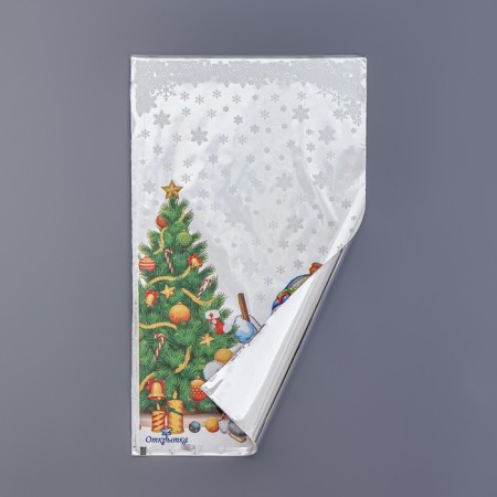 Gift "Postcard" 20 x 35 cm, colored metallized pattern-1