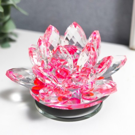 Souvenir glass "Pink lotus on the stand" rotates 5.5x9x9 cm