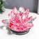 Souvenir glass "Pink lotus on the stand" rotates 5.5x9x9 cm