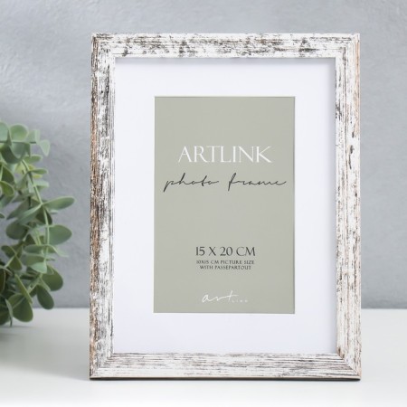 Photo frame MDF "Carolina" 15x20 cm, with a paspartm, beige-1