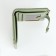 Women's wallet on the button, green color