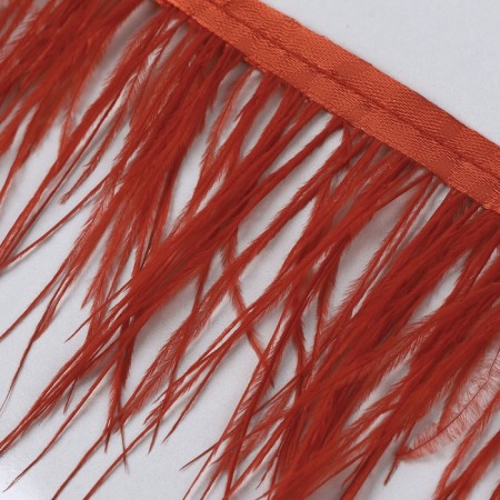 Braid with ostrich feathers, 8-10 cm, 5 ± 0.5 m, red color-3