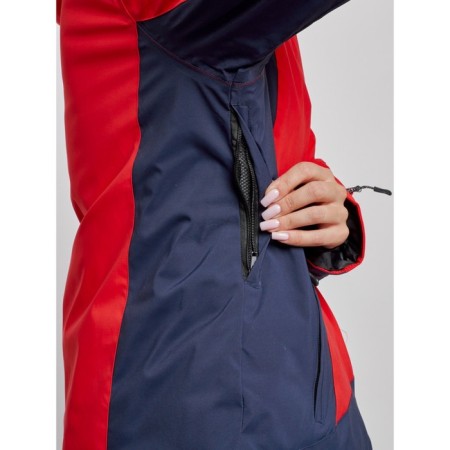 Ski jacket female winter, size 58, red color-6
