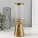 Ceramics candlestick, glass for 1 candle "Desert" d = 8 cm gold 9.5x9.5x27 cm