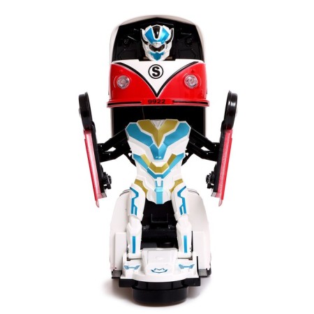 Retro bus robot, light and sound effects, transformed-2