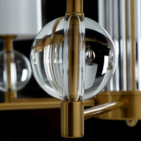 Suspended chandelier Arte Lamp Matar A4027LM-6PB, E14, 6x40 W, 65x65x48 cm, copper, transparent-4