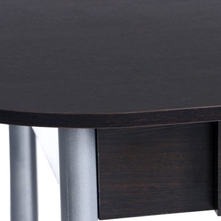 Oval table with an economy drawer 1100x600x750 Metalik gray/wenge-3