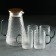 Magistro Sarah Glass Set for Drinks, 5 objects: Bench 1.75 l, 4 circles 300 ml