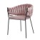 Lind chair, 600 × 530 × 770 mm, velor, pink color