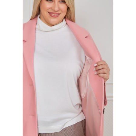 Female coat, size 62, light pink color-4