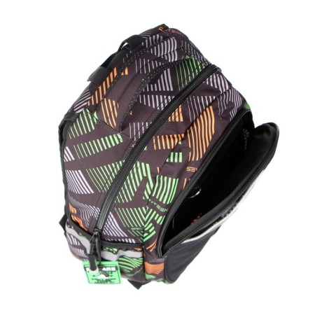 Youth backpack 40 x 30 x 16 cm, with an ergonomic back, with a luminous element of optical-fiber threads, Seventeen, Optical Fiber-9