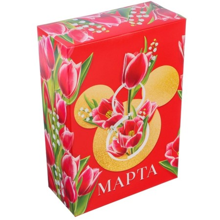 Gift box, folding "March 8" 16x23x7.5 cm, Minnie Mouse-3